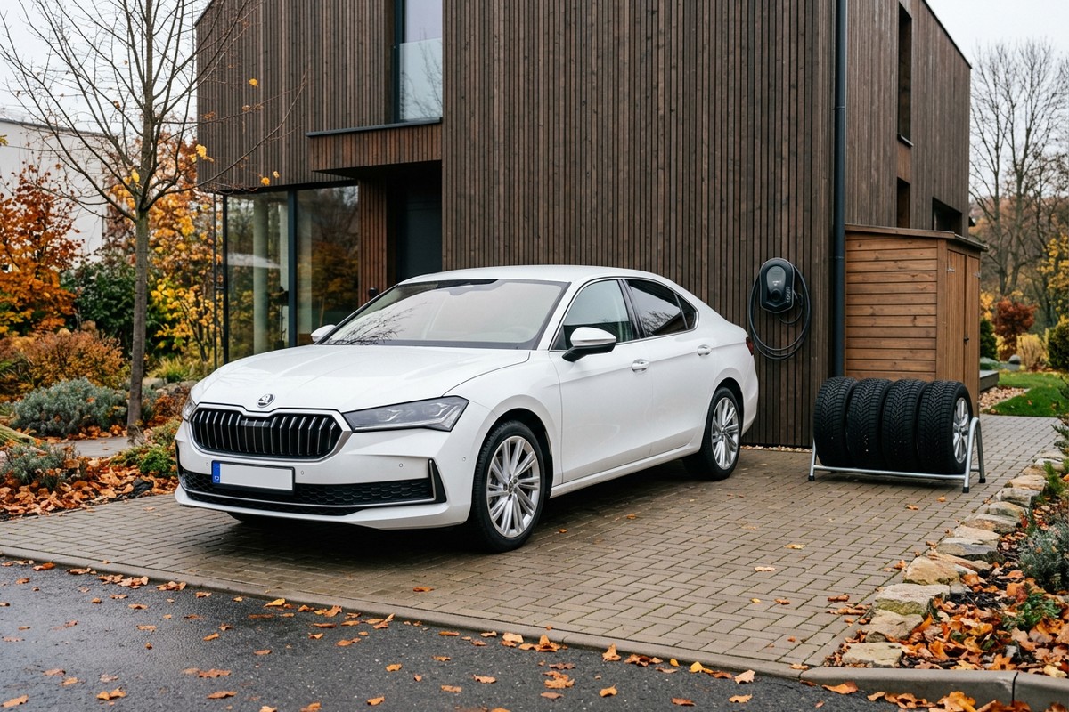 Škoda Superb IV (NZ, od 2024): pneumatiky 235/45 R18 a 235/40 R19, zimní sada na sedmnáctkách
